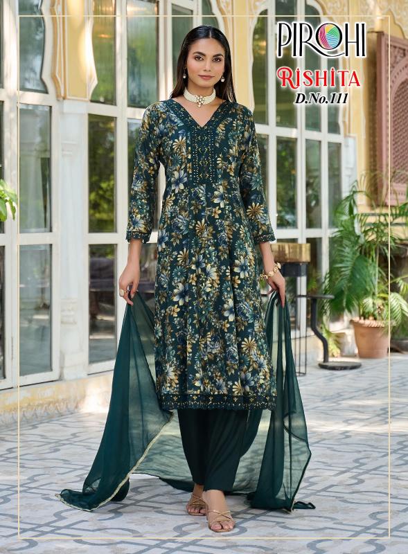 Pirohi rishita anarkali kurtis wholesale